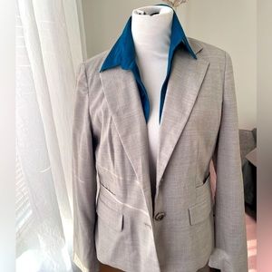 Grey herringbone ladies skirt suit